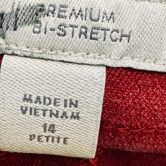 J. Jill Premium Bi-Stretch Cropped Pants Cranberry Red Capri Size 14‎ - Picture 8 of 12